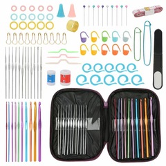 Hook Needle Set with Colored Aluminum Hooks, 22 Pieces, 100-Piece Hook Needle Package