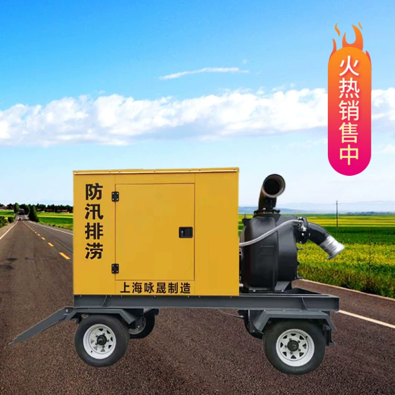 Zhanna 12inch мобильный аварийный насосный автомобиль большого размера, устойчивый к засухе, дизельный двигатель с большим расходом, водяной насосный агрегат 6, 8, 10inch