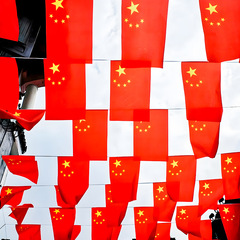 8号7号连串小红旗中国国旗五星红旗国庆节商场学校节日装饰户外