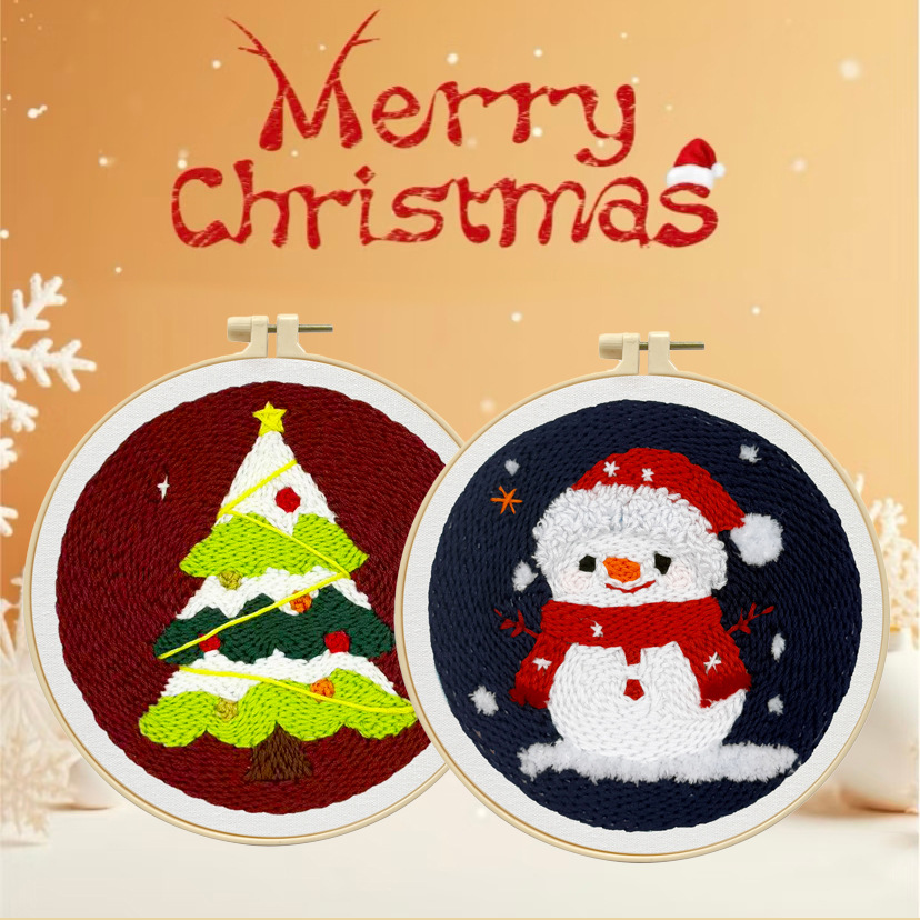 Navidad transfronteriza nueva serie de Navidad infantil DIY kit de cojín de taza de cojín de cojín