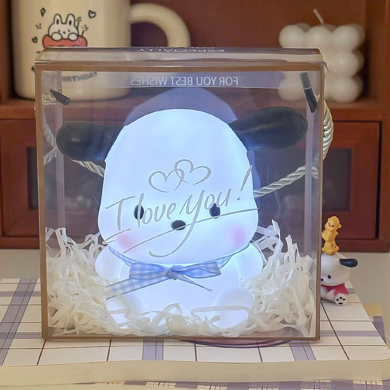 Mercado nocturno caliente dibujos animados lindo luz nocturna puesto al por mayor juguetes luminosos para niños regalos para niños pequeños adornos de escritorio