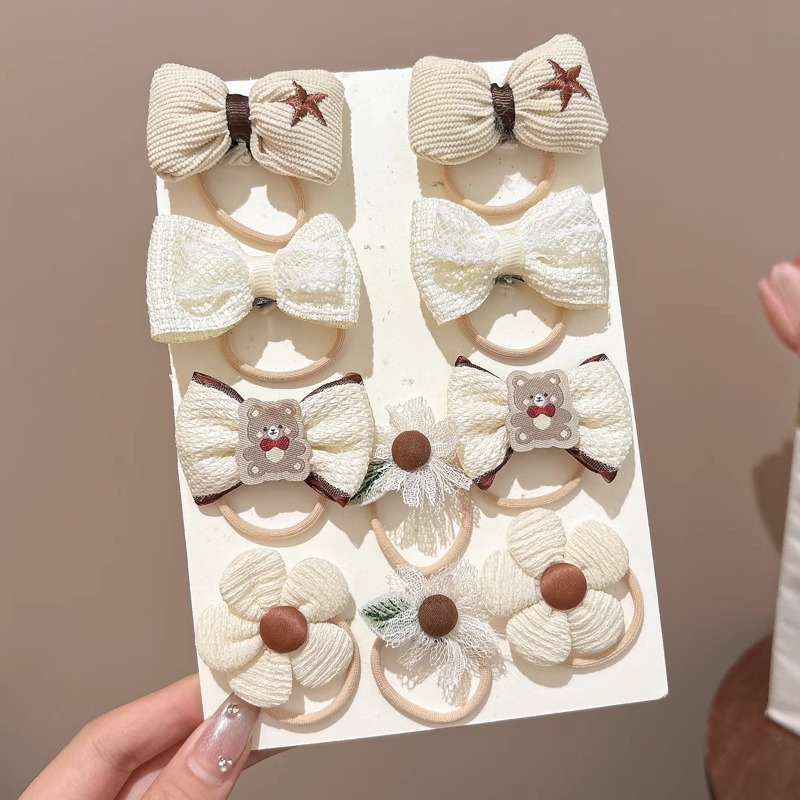 Niños arco coreano anillo de cabello lindo curry atado cabello banda elástica no dañada cabello cuerda de cabello de niña pequeña