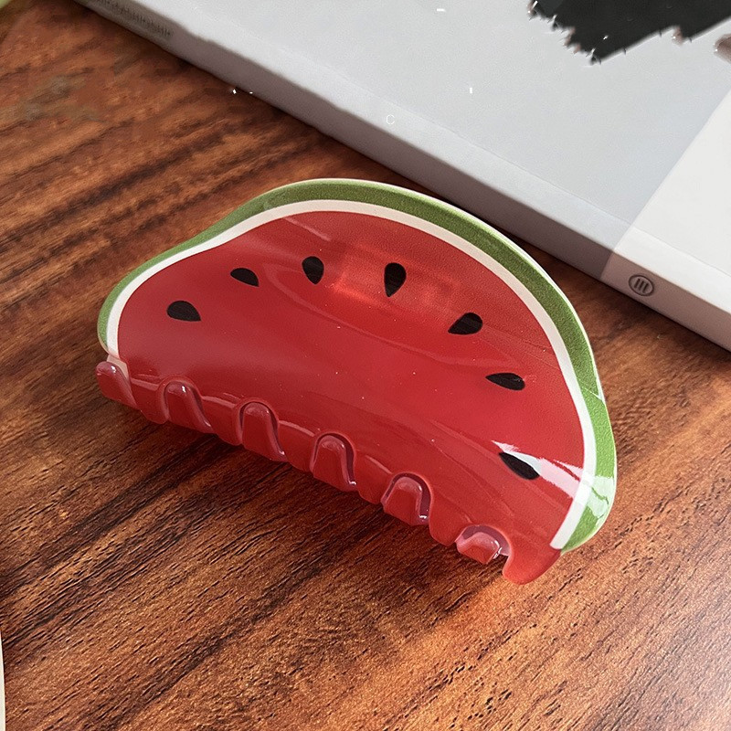 Fruit, Fish, Shark Pattern Sweet Women'S Fruit Fish Shark Acetic Acid Sheets Hair Clip Hair Claws