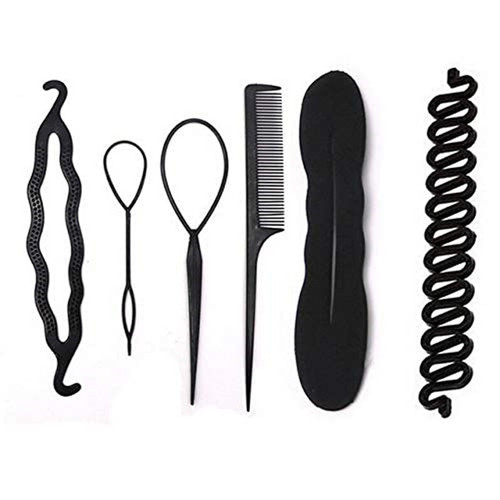 6-Piece Set Hairpin Sponge Quick Donut Ball Hair Accessories Korean Style Hairpin Centipede Braider