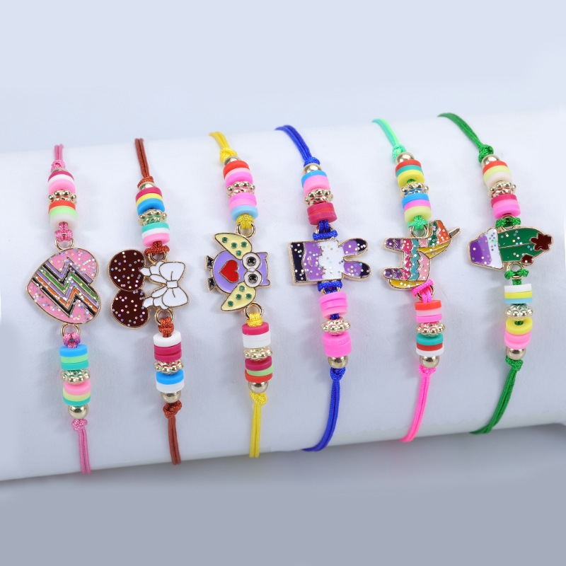 Fashion Heart Shape Butterfly Alloy Stoving Varnish Kid's Bracelets display picture 3