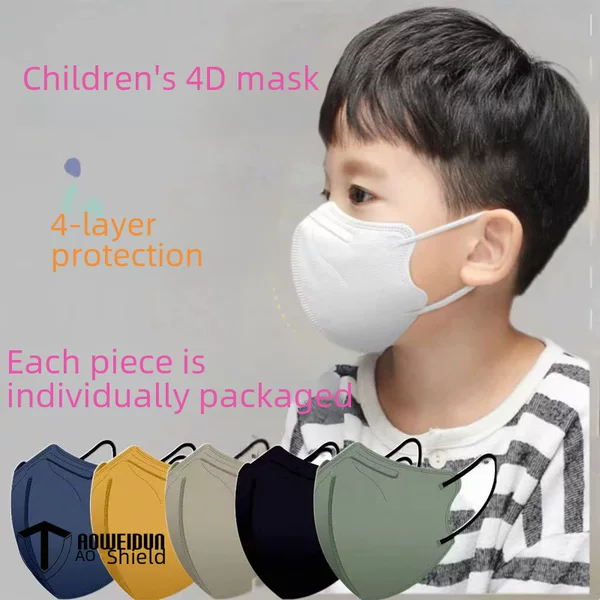 4D children's KN95 three-dimensional mask four-layer filter with meltblown low resistance breathable butterfly version mouth and nose mask Independent