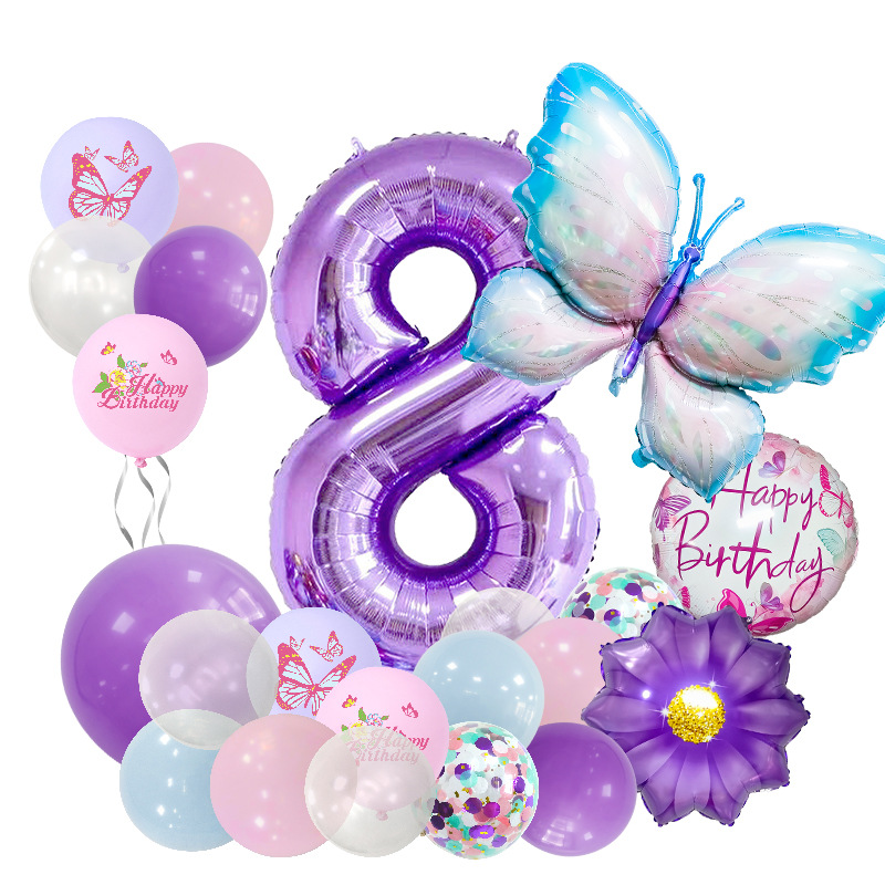 Casual Cute Letter Butterfly Aluminum Film Birthday Festival Balloons display picture 13