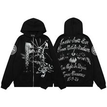 2025秋冬新款 T.S 女神恶魔字母图案圆领套头卫衣男女同款一件批