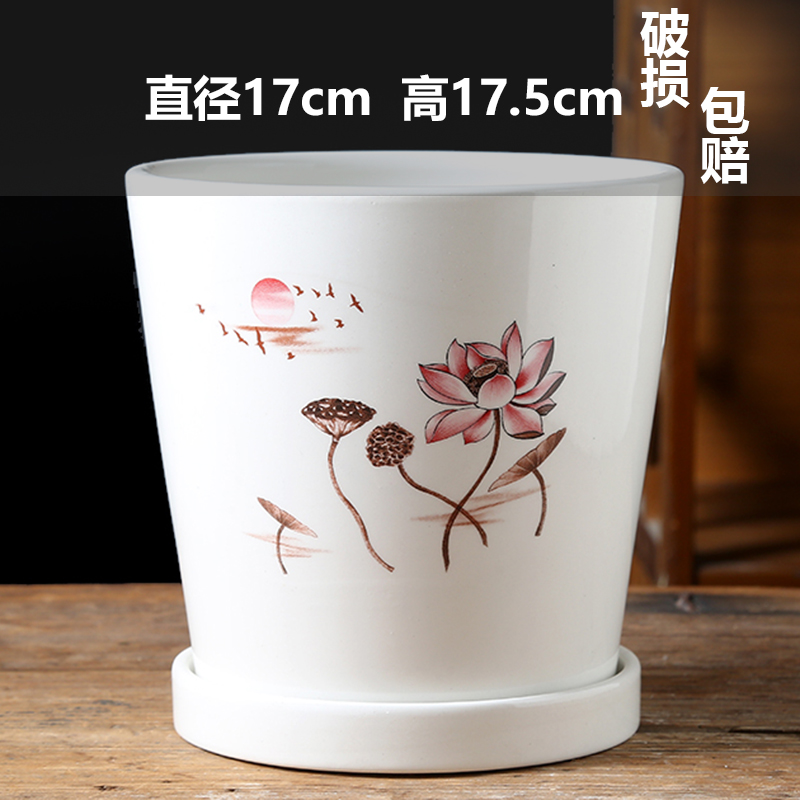 강화된 단일 대형 단계적 연꽃 분지-세라믹-대형