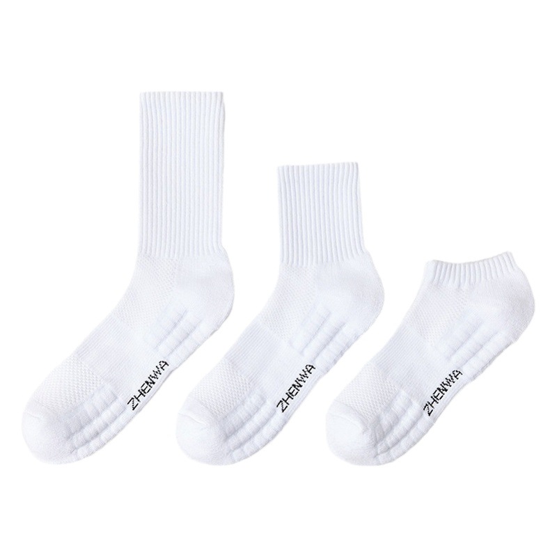 Towel bottom socks men's sports socks white stockings men's massage Terry men's socks breathable mid-calf basketball socks