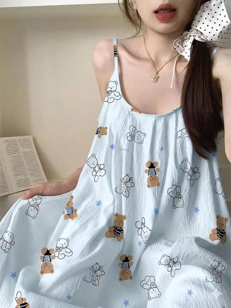 Al por mayor transfronterizo con cojín de pecho pijama de verano nube algodón sensación de tela exterior pantalones cortos de dibujos animados conjunto de ropa para el hogar