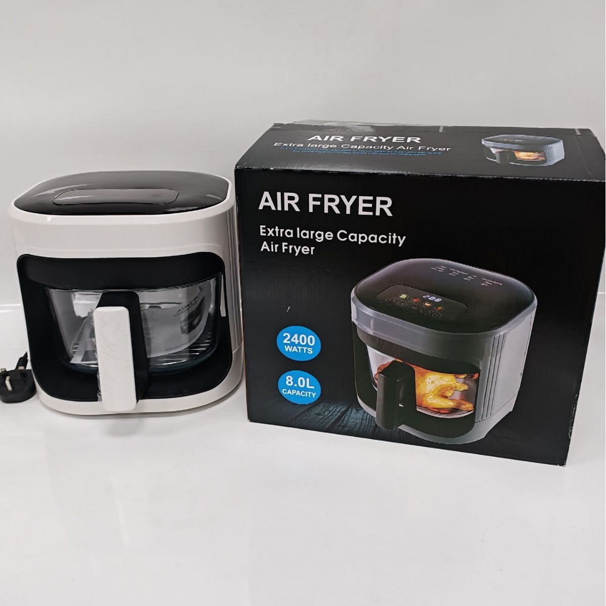 Household Air Fryer Large Capacity Touch Air Fryer No Oil Fume Visible Electric Oven Fully Automatic Electric Fryer