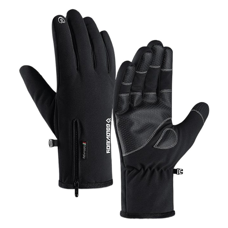 Guantes de equitación de invierno con forro polar cálido esquí montañismo al aire libre impermeable antideslizante motocicleta eléctrica guantes de pantalla táctil hombres