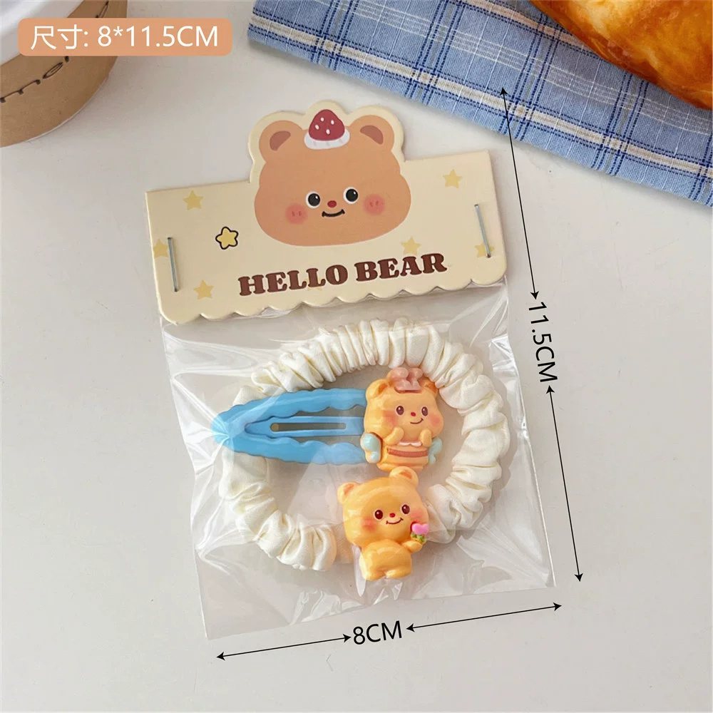 Cute hair accessory, elastic bangs, with little bears