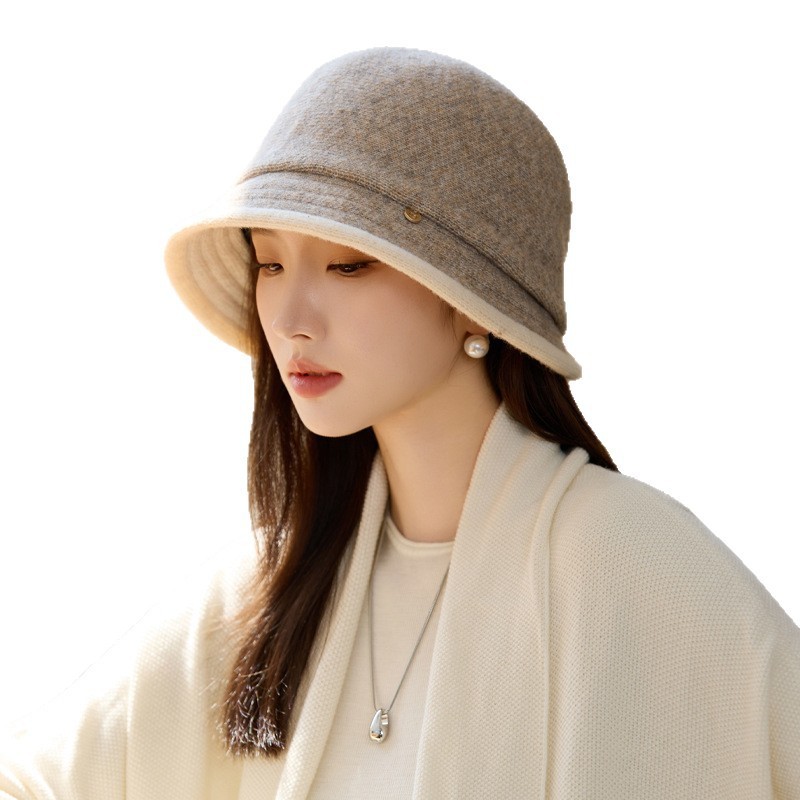 帽子女秋冬时尚休闲碎花保暖盆帽日系百搭显脸小水桶帽防寒包头帽|undefined