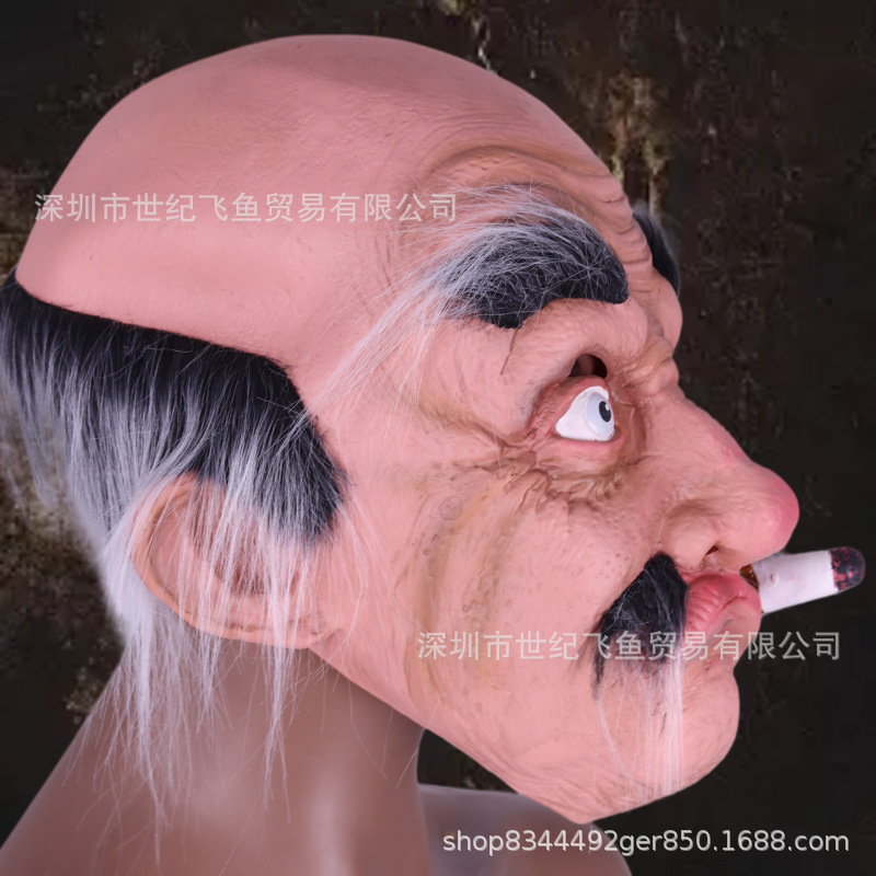 Máscaras de látex de Halloween para ancianos abuelos abuelas máscaras de terror props de fiesta de Halloween nuevo cross-border