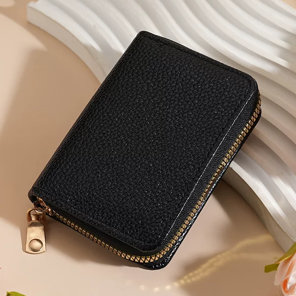 Women's organ card bag Korean version of litchi pattern card bag men's Joker leisure business credit card storage bag a generation of hair