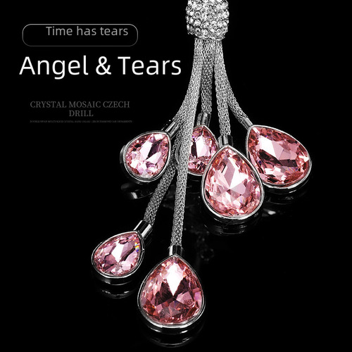 Car ornament crystal swan, car interior hanging decoration, women's high-end cute personalized pendant, creative hanging and decoration for car interior