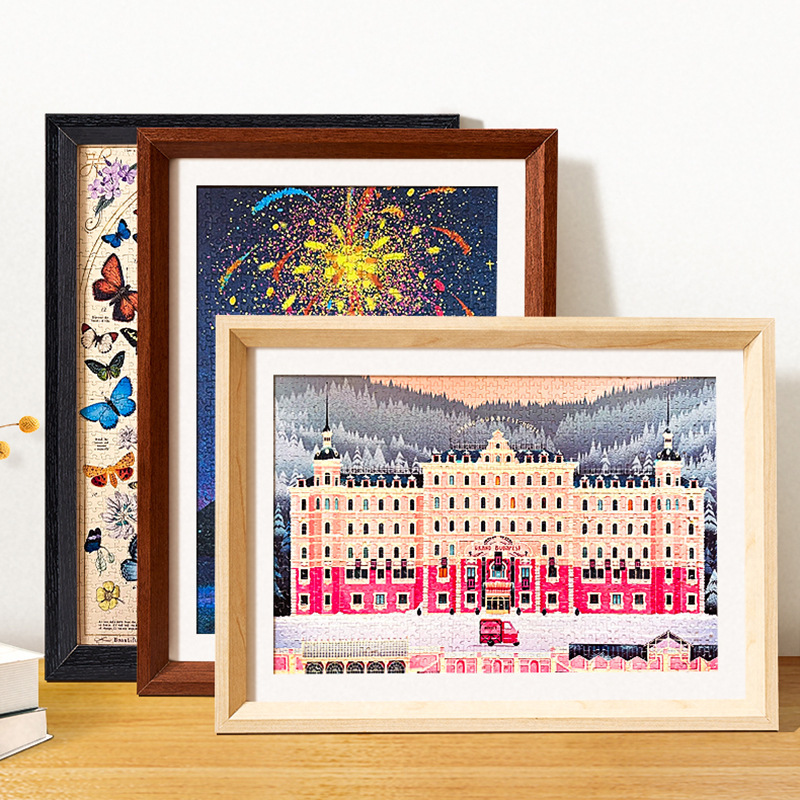 Jigsaw Puzzle Frame 1000 Pieces Photo Frame 300 Pieces 500 Framed Picture Frame Customized 70×50*75 Winter Light Puzzle Frame