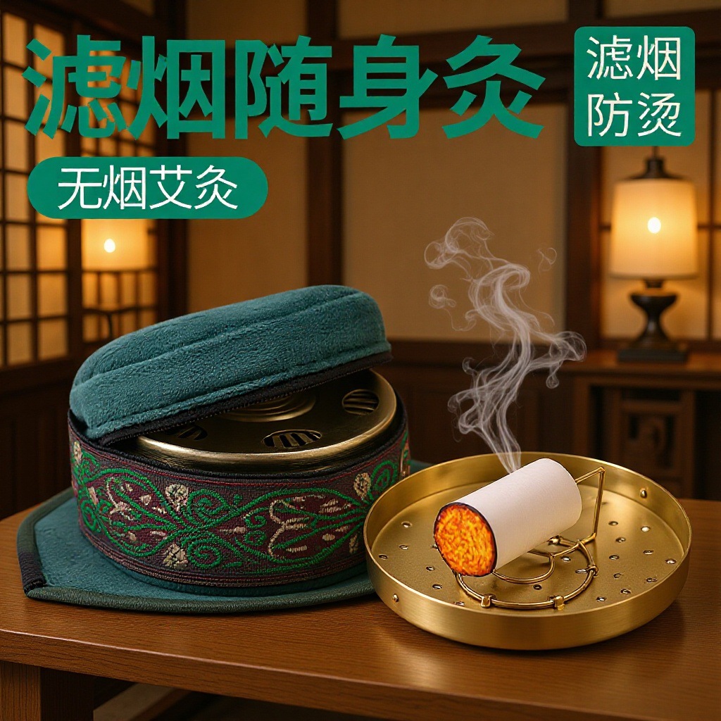 艾灸器具包艾灸盒滤烟镂空随身灸儿童艾灸盒布套膝盖艾灸布套