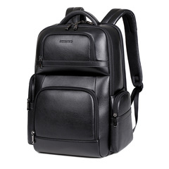 新款男士真皮休闲双肩背包跨境专供大容量双肩包头层牛皮电脑背包