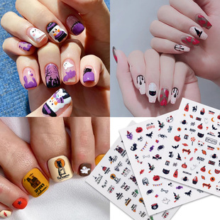 Online celebrity Halloween nail stickers little red book DIY Pumpkin Candy Castle cartoon Wansheng nail stickers wholesale