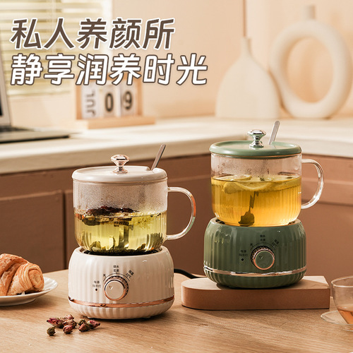 Multifunctional Electric Ceramic Cooker Electric Heat Cup Home Induction Cooker Temperature Control Ceramic Cooker Office Water Heater Timed Tea Maker