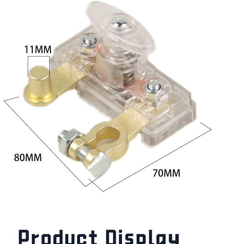 Car Battery Disconnect Switch, New Thickened Pure Copper Negative Terminal for Car and Small Vehicle Power Supply Battery Terminal