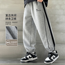 男童秋季运动卫裤2025新款大童春秋休闲洋气长裤儿童秋装保暖裤子