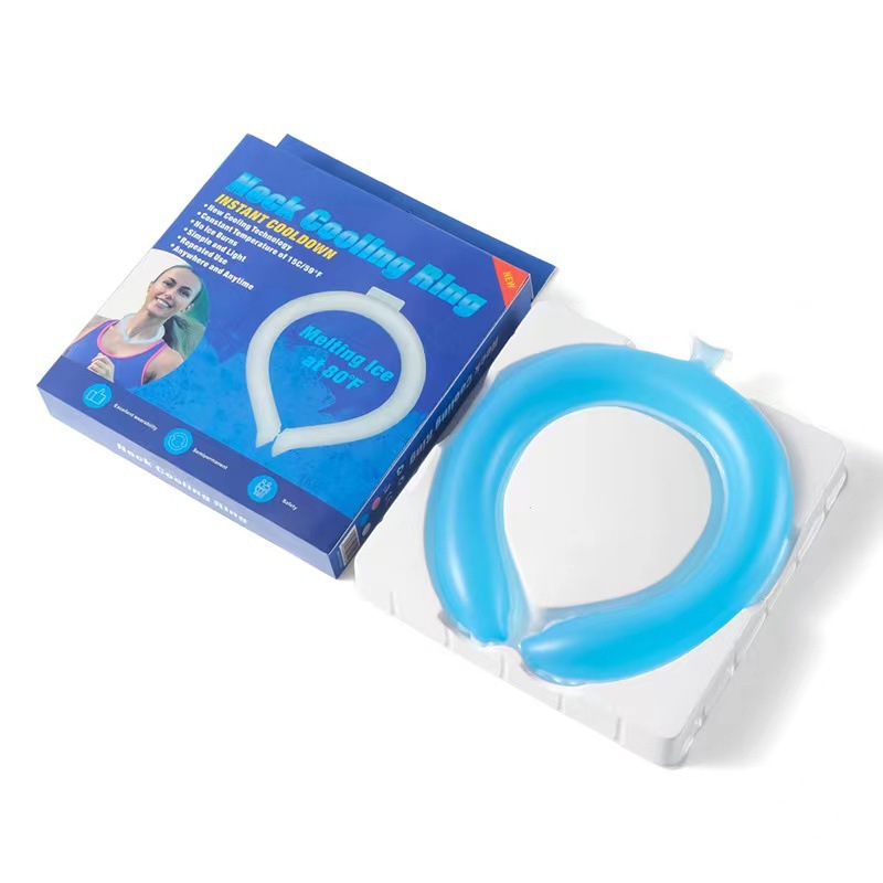 Summer heatstroke cooling and cooling artifact PCM cold circle suction heat and cold sensation neck sports cooling hanging neck ice pack ice -neck