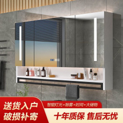 木のスマートな鏡の戸棚の浴室の単独の壁は式のトイレの鏡の箱のトイレの化粧の鏡を掛けます。