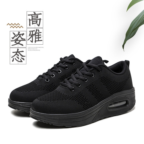 Spring mesh women's platform shoes air-cushion rocking shoes casual fashion versatile cross-border foreign trade women's shoes