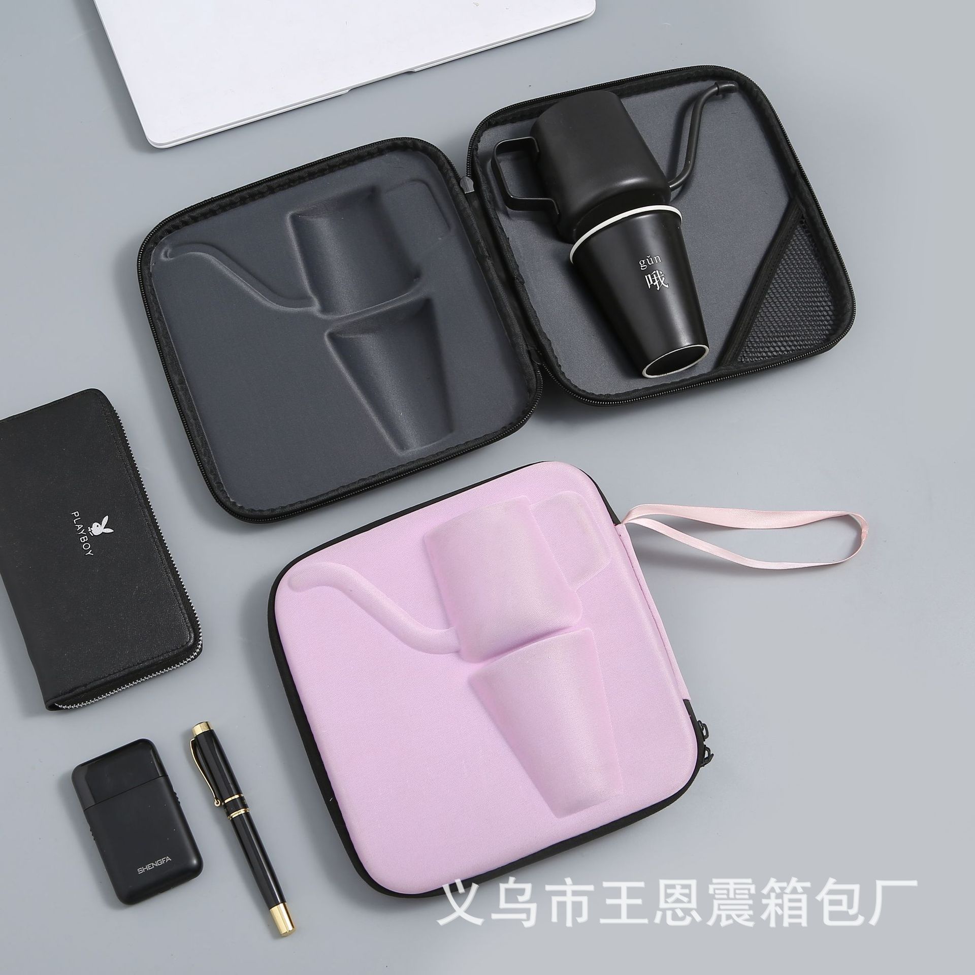 义乌厂家供应EVA茶具包咖啡奶茶杯户外旅行收纳包可来样定制