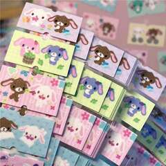 新しいデザートウサギのちらつきラベルステッカー、かわいいハンドブックノート、高価値装飾漫画シールステッカー