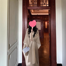 有洧Youwei正反两穿巨好看的早秋外套女双面呢子大衣斗篷披肩上衣