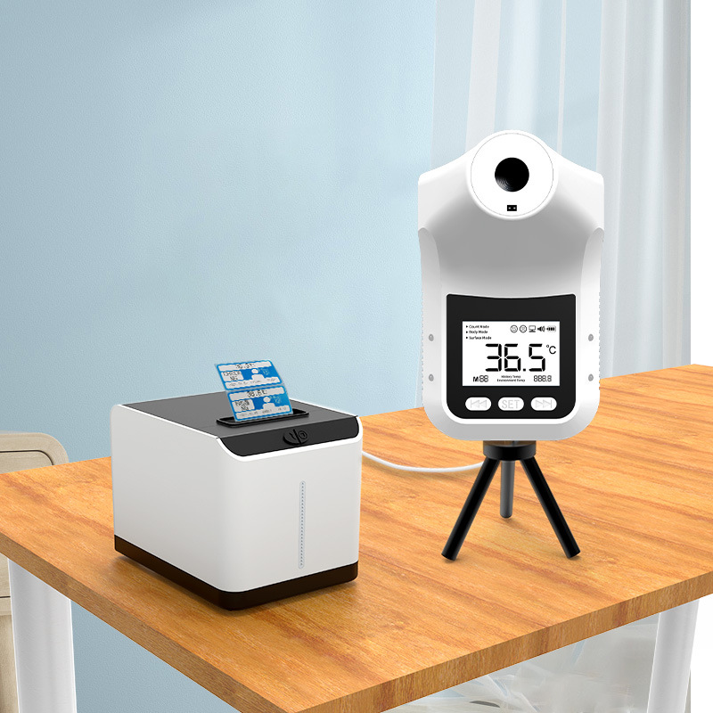 PK3测温打印一体机全自动测温+数据标签打印二合一语音播报测温仪