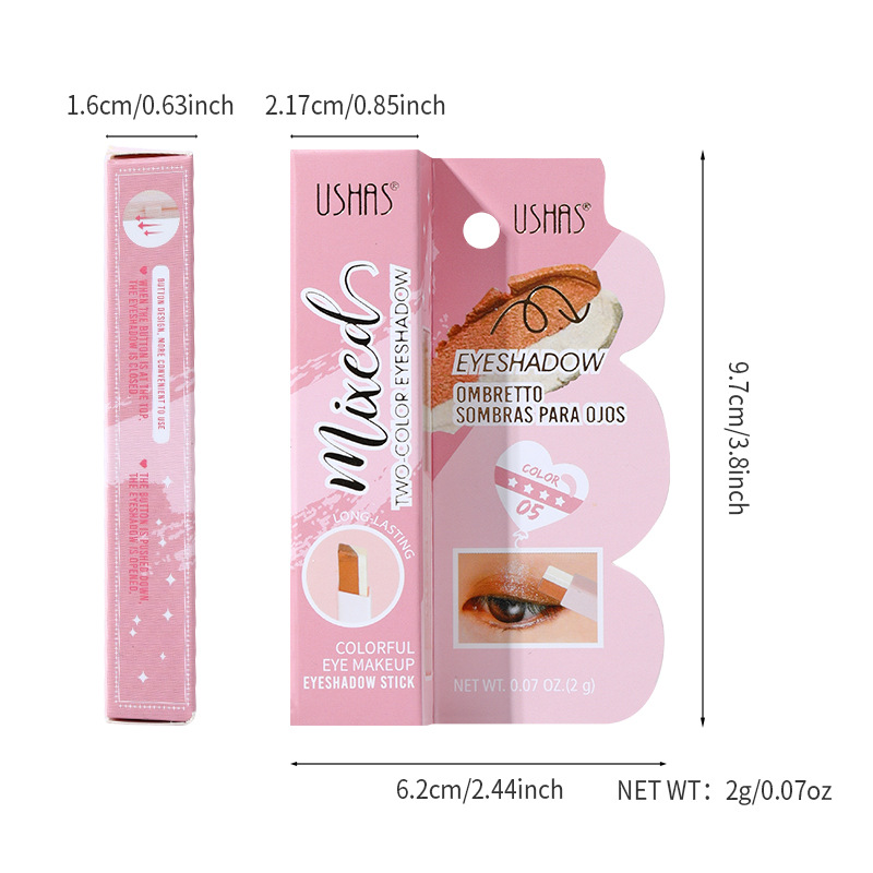 (Caja de presentación) Bolígrafo de sombra de ojos de dos colores explosivo de punto transfronterizo con 24 cajas FS437F