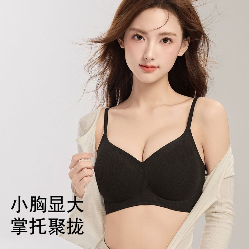 软支撑提拉内衣女秋冬新款无痕固定杯舒适聚拢显大调整型提拉文胸|undefined