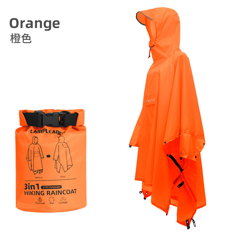 ハイキングや登山用のアップグレードされたアウトドアスリーインワンレインコート、防風性と防雨性のサイクリングレインコート、多機能ナイロン緊急用|undefined