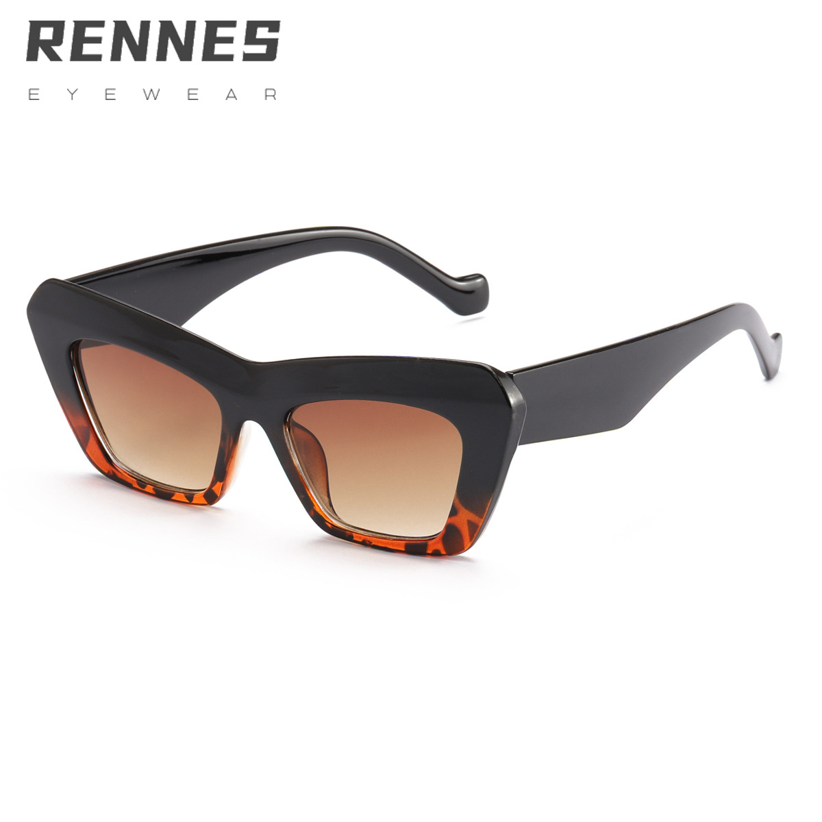 2021 Nueva forma de CEJA cuadrada gafas de sol de Marco grande transfronterizo hombres y mujeres mismas gafas de sol 90006