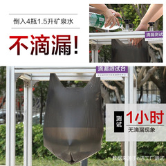 E-Clean Trash Bag Vest with Handle, Black, for Bathroom, Dormitory, Home Use, Disposable Plastic Bag, 5-Pack