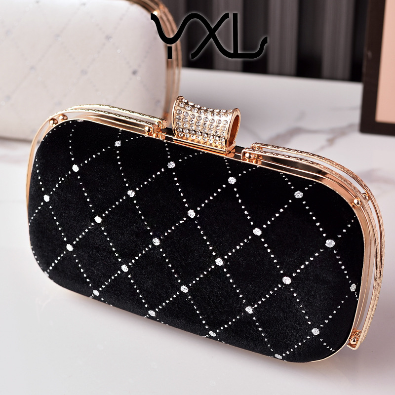 Bolsa de cena de terciopelo de moda transfronteriza bolsa de cena de linger retro cheongsam bolso de mano brillante su reunión anual bolso de oro de mujer