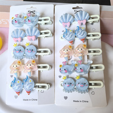 可爱海洋动物波浪夹甜美女生头饰儿童刘海碎发夹卡通水母发卡发饰