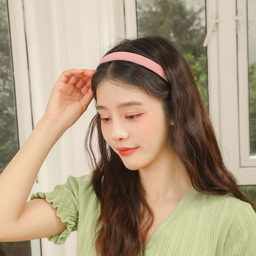 Korean style retro floral plaid simple style hairband versatile headband outer departure card hairband super fairy style headwear for women