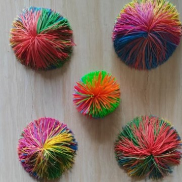【厂家直销】橡胶丝毛毛球硅胶毛毛球玩具配件毛毛球