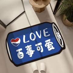 Bathroom Mat Silicon Diatomaceous Earth Soft Pad Coke Can Shape Bathroom Entrance Non-slip Absorbent Foot Mat Bathroom Toilet Trendy