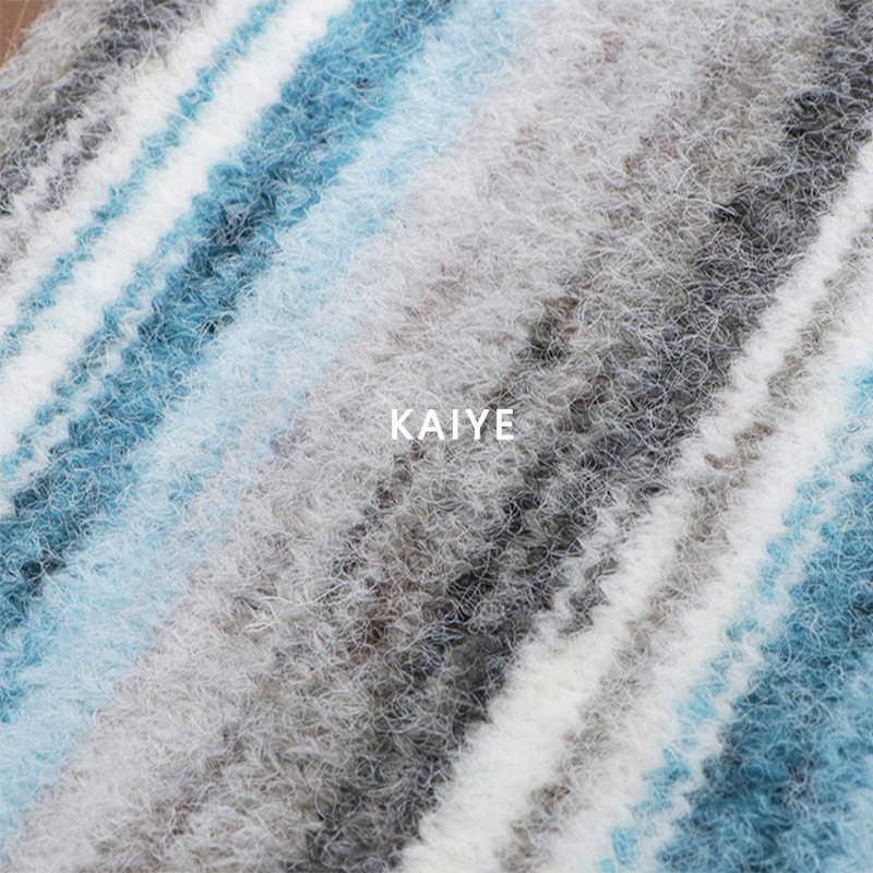 6.6支星耀喷毛纱渐变段染渲彩虹花式手混毛线织女特种纱线小团