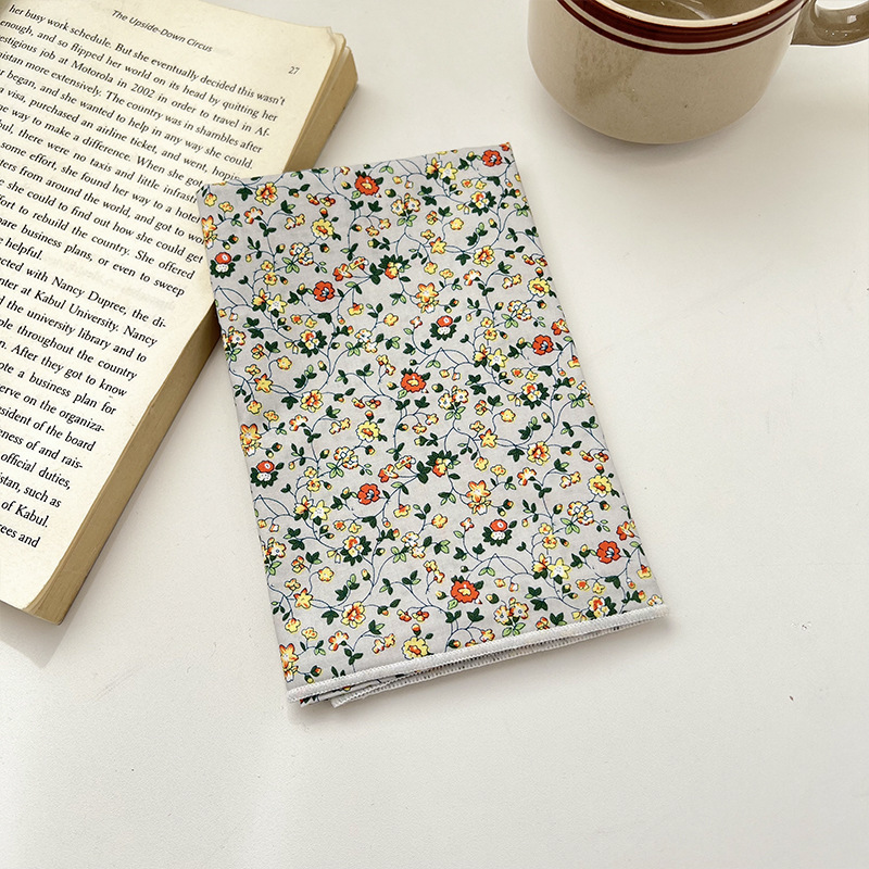 Verano y otoño japonés, flores de algodón, bufandas cuadradas, bufandas retrógradas para mujeres, bufandas de seda delgadas y frescas