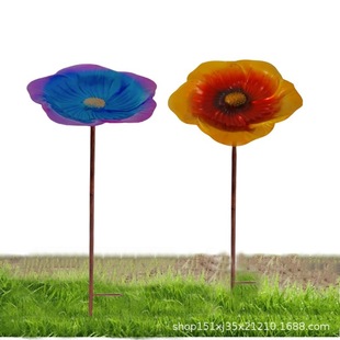 Cross Border Metal Flower Bird Tub Sheep Hook Bird Feeder Outdoor Garden Courtyard Bird Feeder Bath Tray