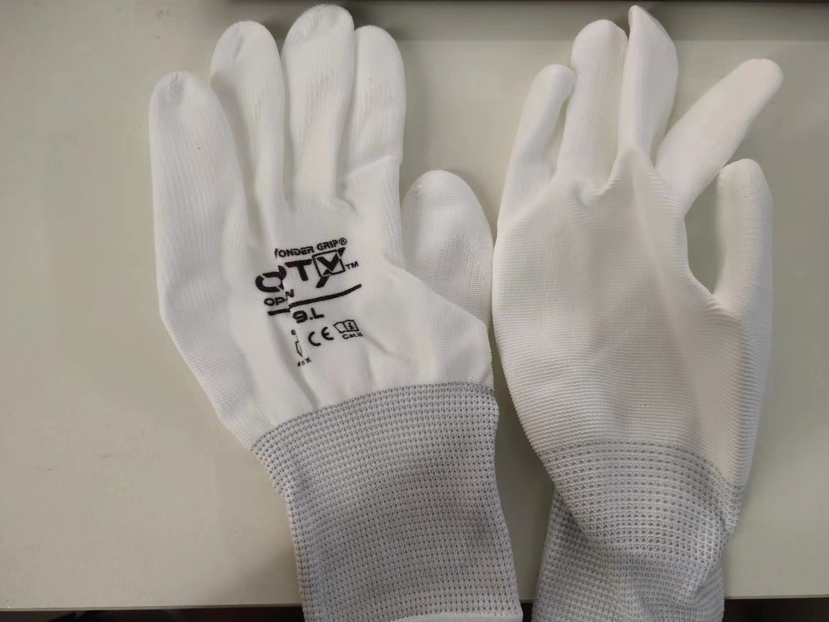 Duoqili OP-100W PU Guantes recubiertos con palma Sitio de construcción Guantes DE TRABAJO antideslizantes resistentes al desgaste Manejo de construcción Guantes de protección laboral